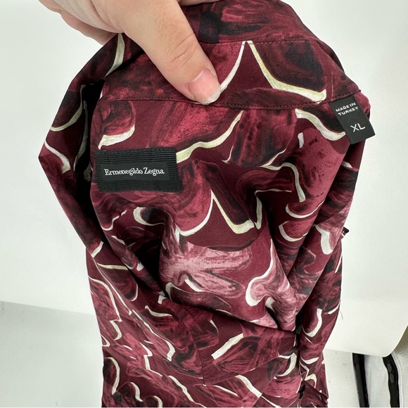Ermenegildo Zenga Graphic Print Short Sleeved Shirt Butterfly Print XL $545 - Picture 5 of 6